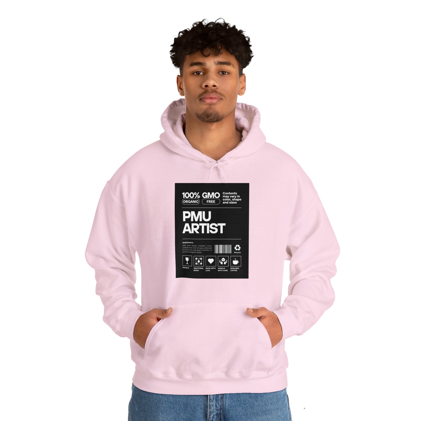 100% PMU Artist Hoodie (Light Pink)