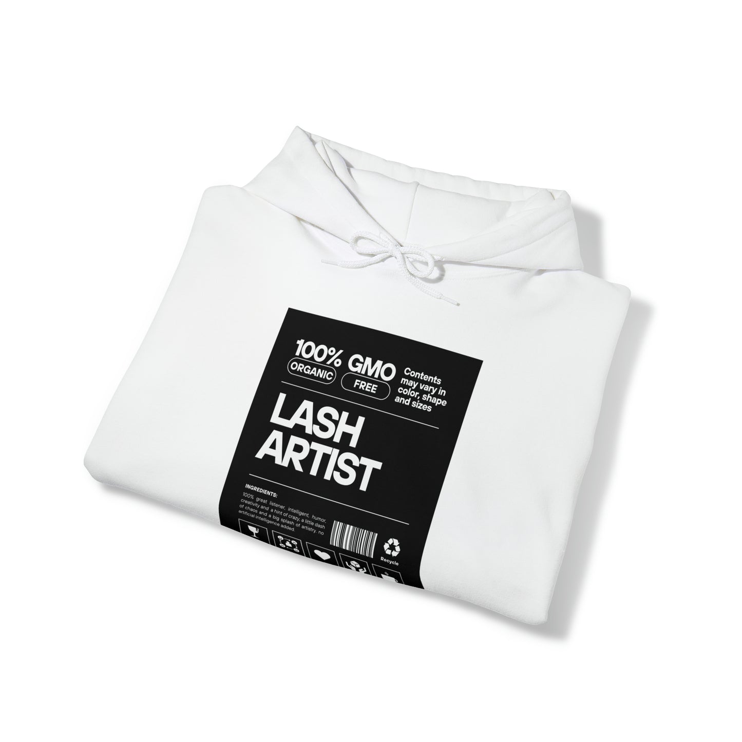 100% Lash Artist Hoodie (White)