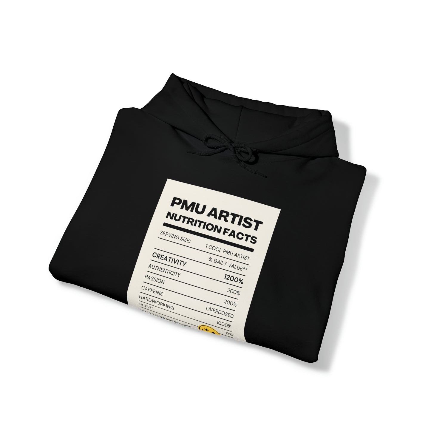 PMU Artist Nutrition Facts Hoodie