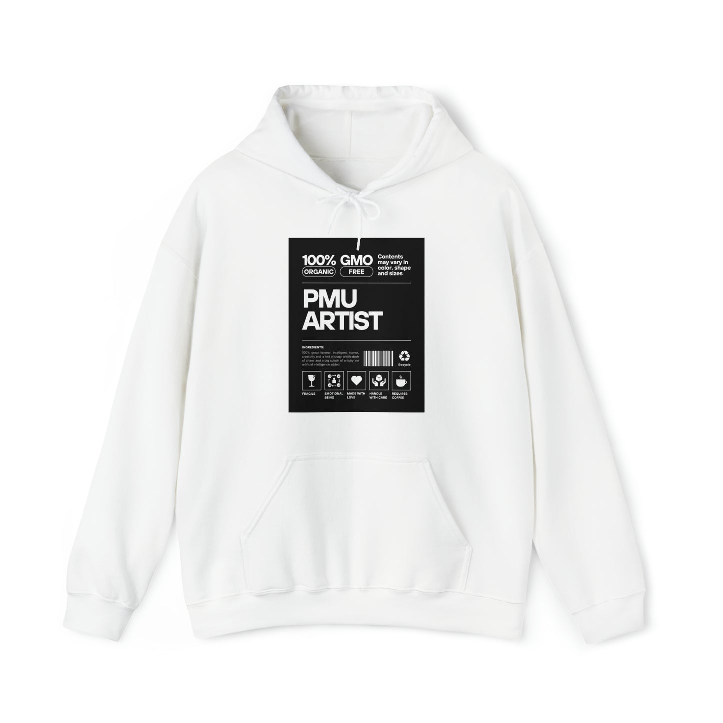 100% PMU Artist Hoodie (White)