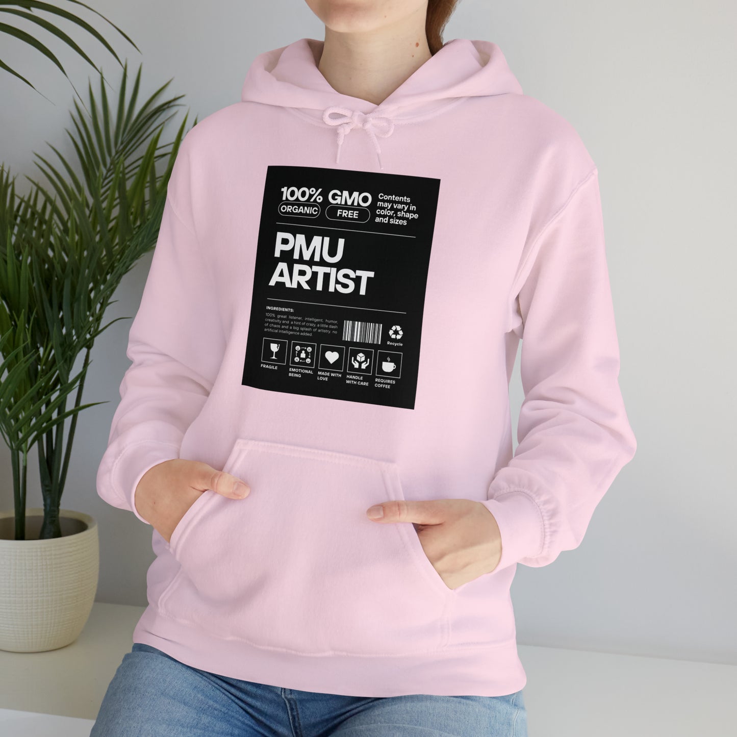 100% PMU Artist Hoodie (Light Pink)