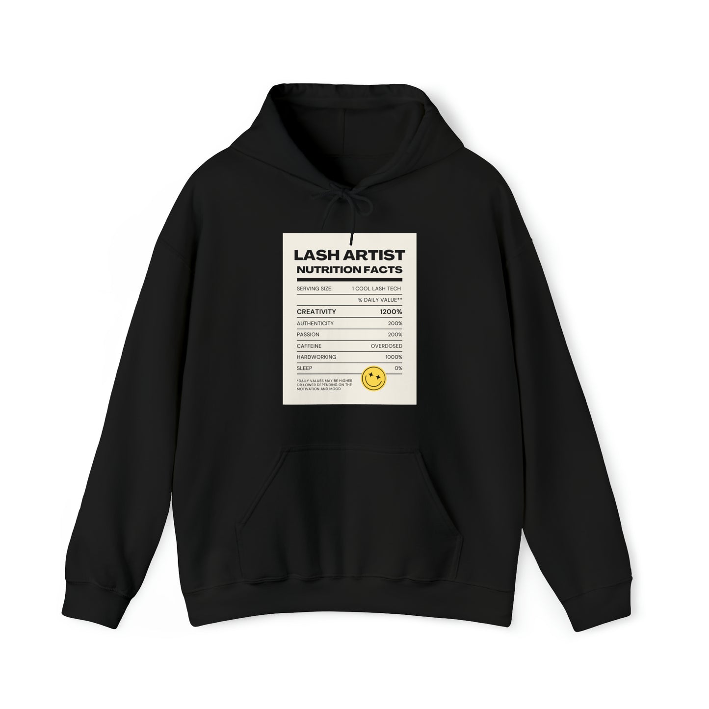 Lash Artist Nutrition Facts Hoodie