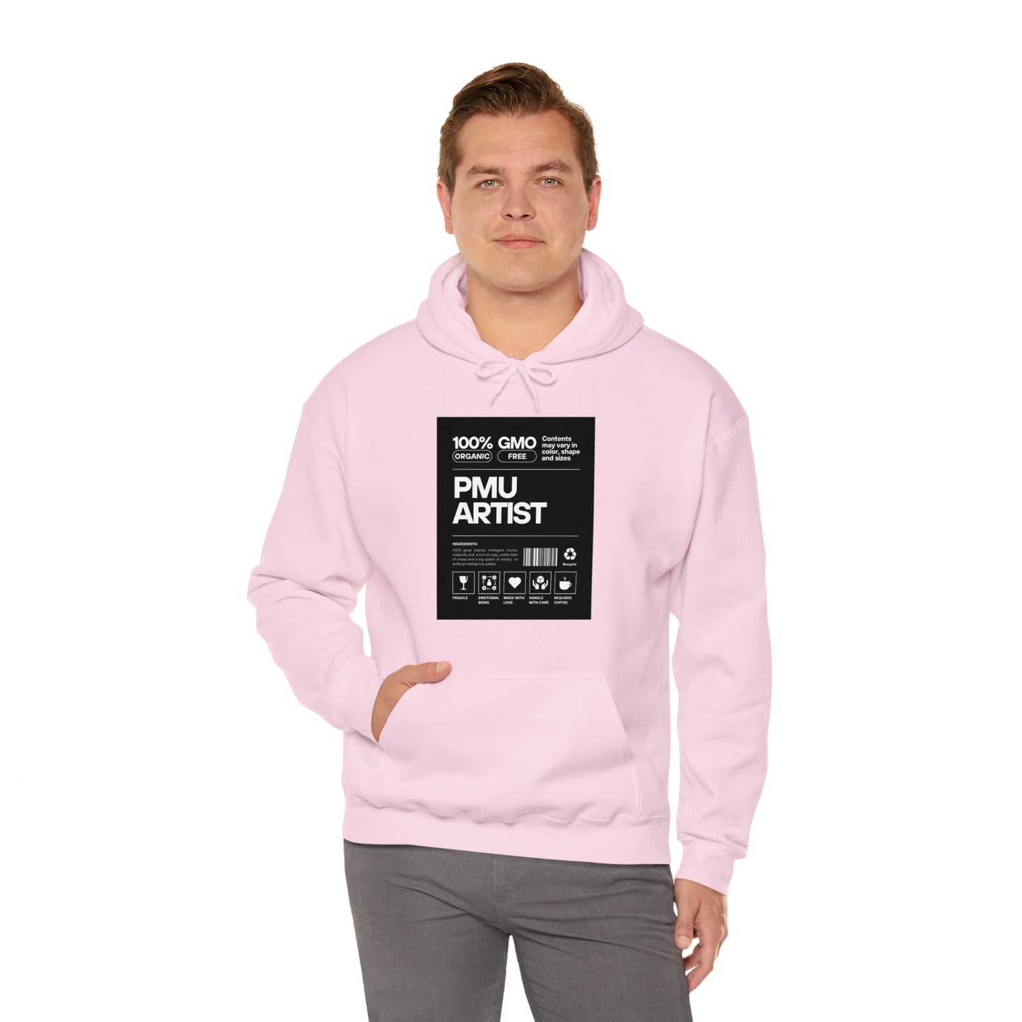 100% PMU Artist Hoodie (Light Pink)